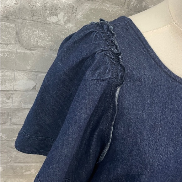 Anthropologie Pilcro Denim Batwing Blouse - Picture 3 of 8